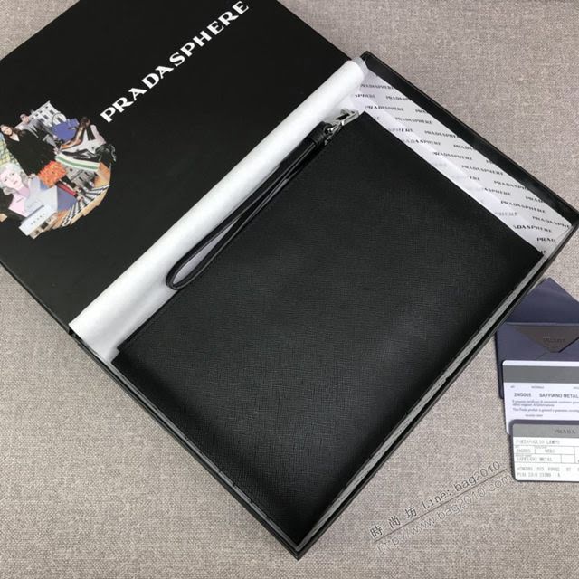 prada手包 普拉達十字紋牛皮手拿包 2NG005 PRADA限量版最新摩登態度系列手包  pyd2267